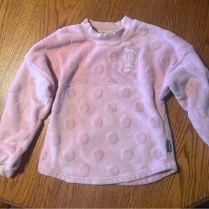 Disney Pink Fleece Sweatshirt with Raised Dot Texture